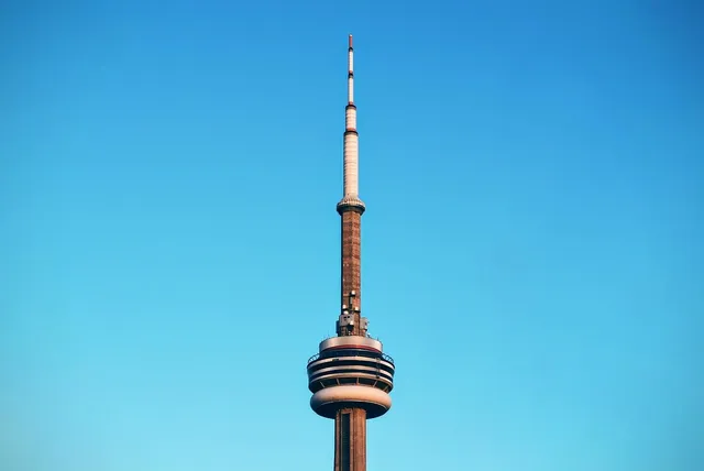 Toronto CN Tower dangle earrings - handmade reclaimed wood