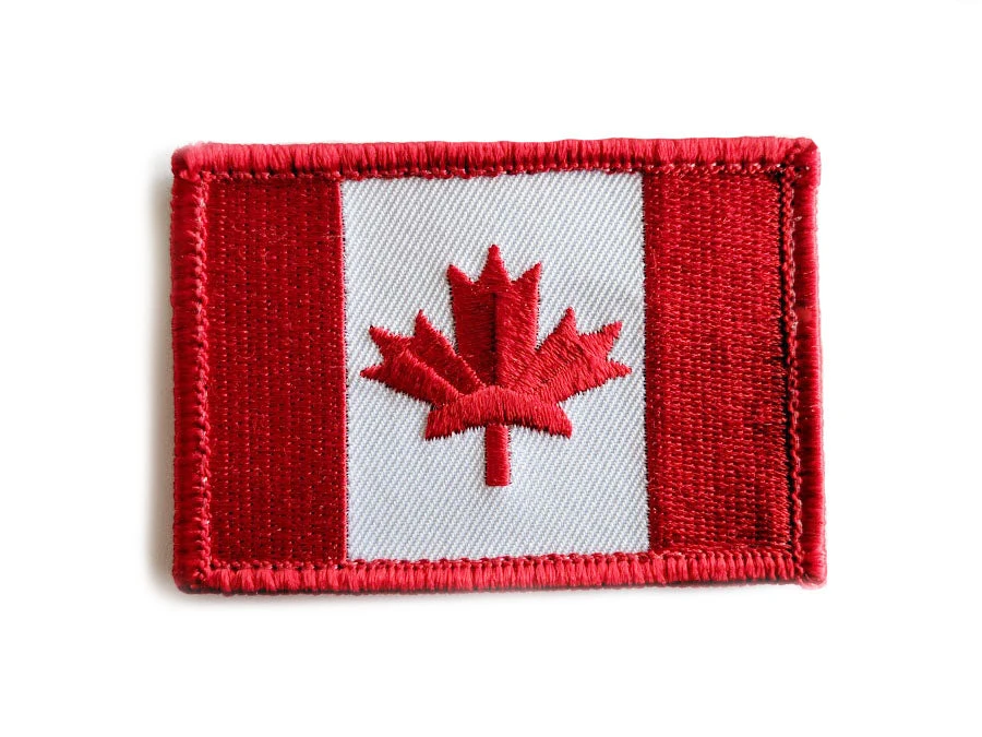 Small Canada Flag Iron-On Patches (set of 10)
