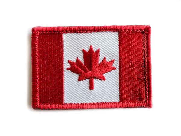 Canadian Flag Morale Patch - Velcro-Backed Embroidery