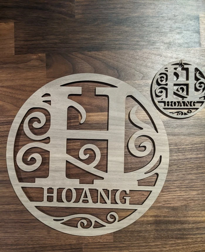 Personalized Monogram Wooden Sign / Placard, Handmade