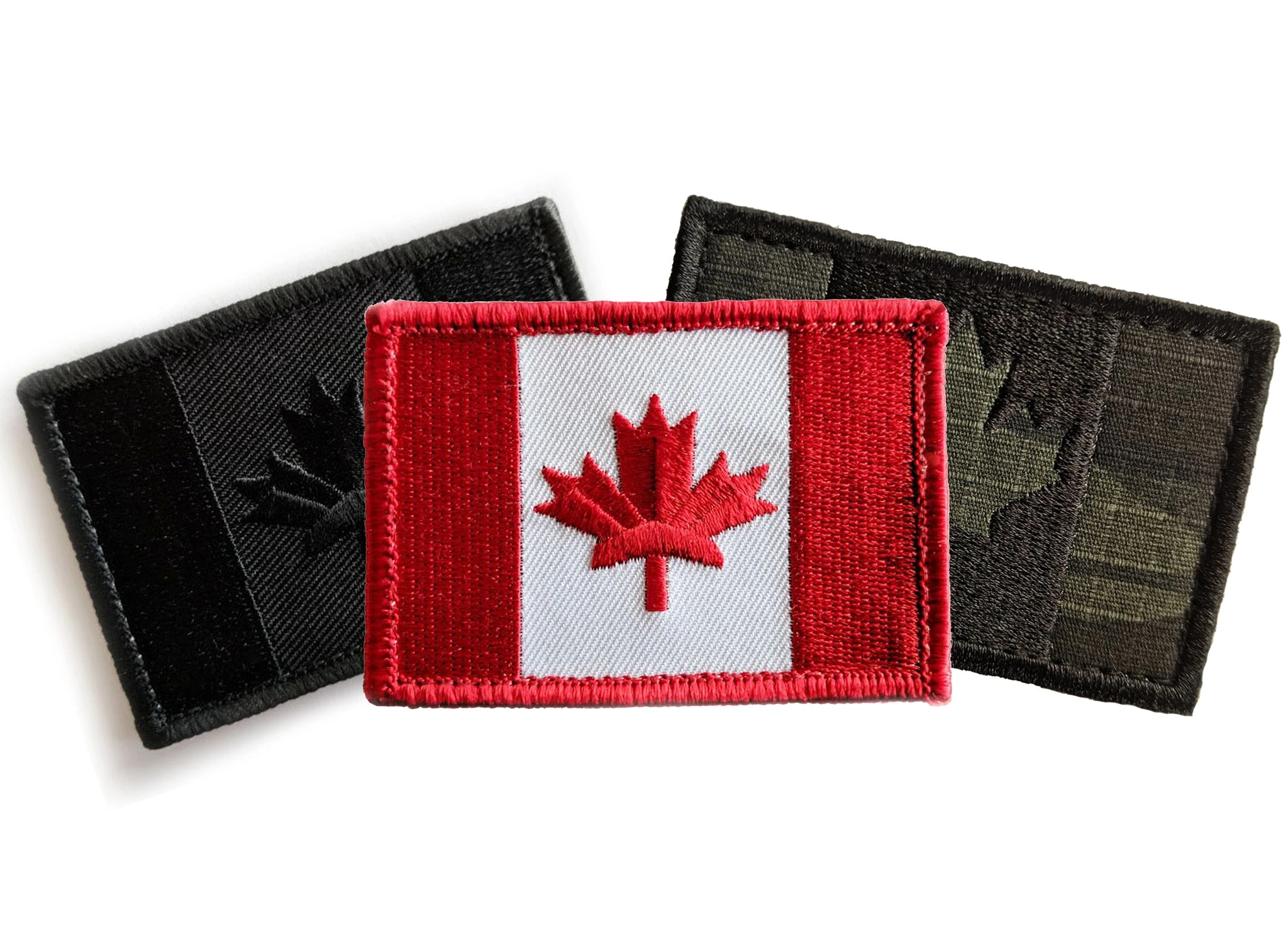 Canadian Flag Morale Patch - Velcro-Backed Embroidery