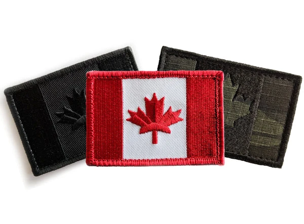 Canadian Flag Morale Patch - Velcro-Backed Embroidery
